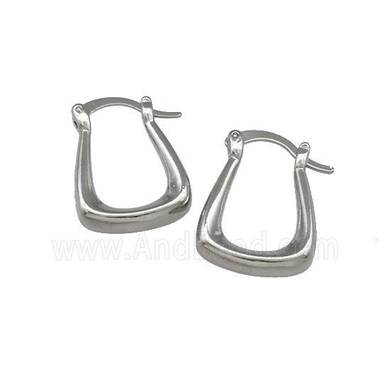 Copper Latchback Earrings Platinum Plated