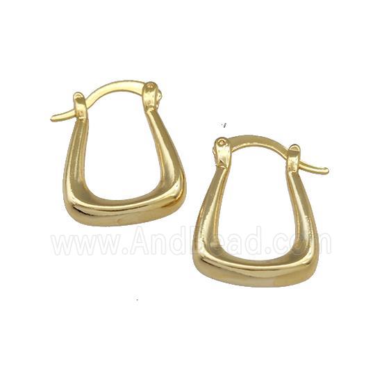 Copper Latchback Earrings Gold Plated