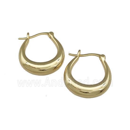 Copper Latchback Earrings Gold Plated
