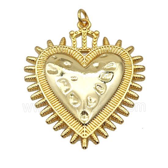 Copper Heart Pendant Gold Plated