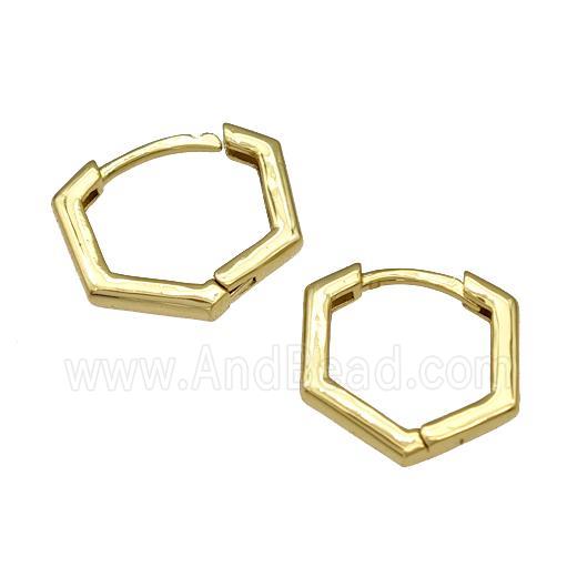 Copper Latchback Earrings Gold Plated