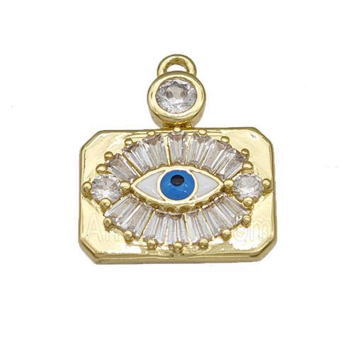 Copper Evil Eye Charms Pendant Micro Pave Zirconia Gold Plated