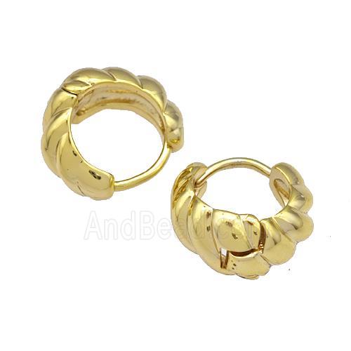 Copper Latchback Earrings Gold Plated