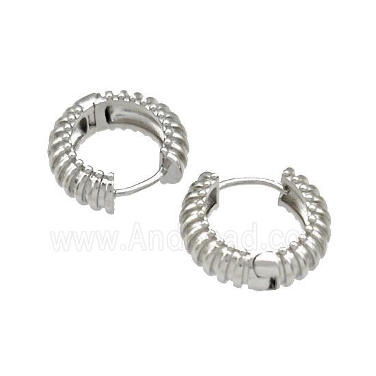 Copper Latchback Earrings Platinum Plated