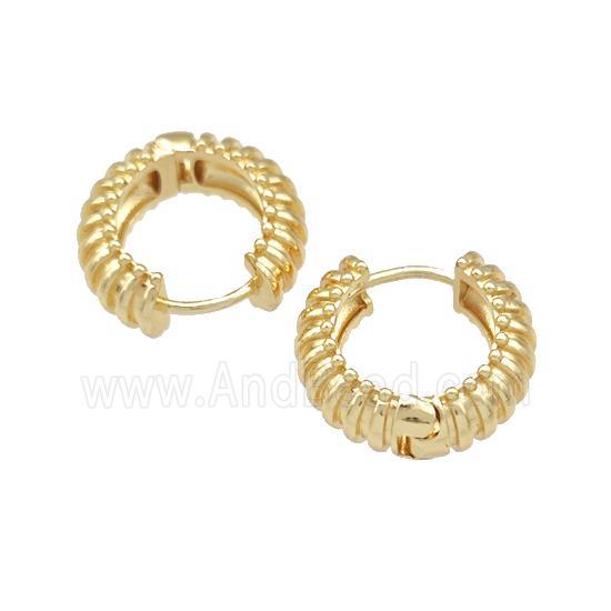Copper Latchback Earrings Gold Plated