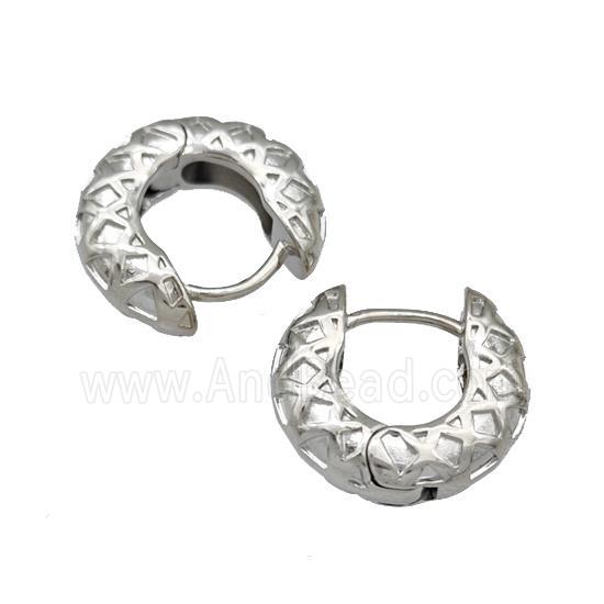 Copper Latchback Earrings Platinum Plated