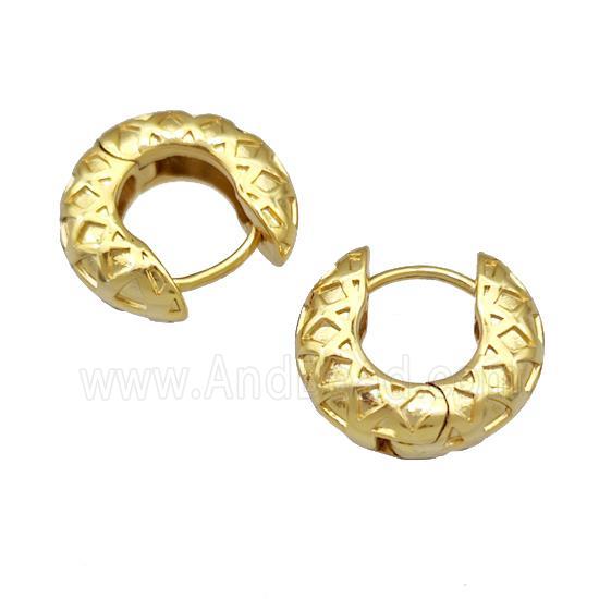 Copper Latchback Earrings Gold Plated
