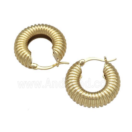 Copper Latchback Earrings Hollow Gold Plated