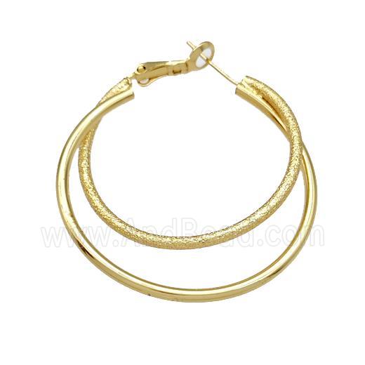 Copper Leaveback Earrings Gold Plated