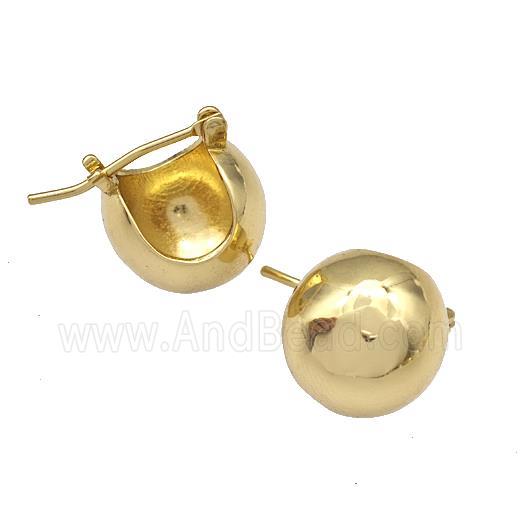 Copper Latchback Earrings Hollow Gold Plated