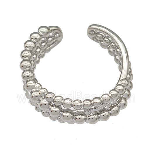 Copper Rings Platinum Plated