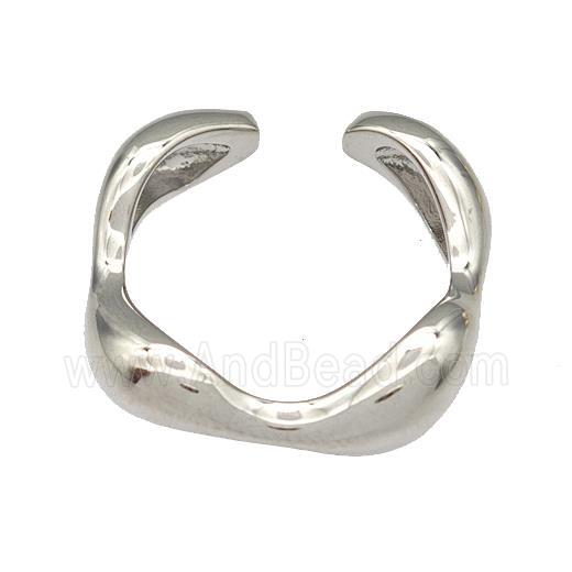 Copper Rings Platinum Plated