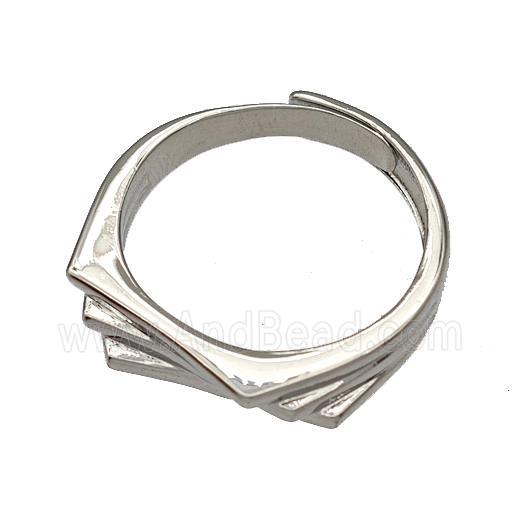 Copper Rings Platinum Plated