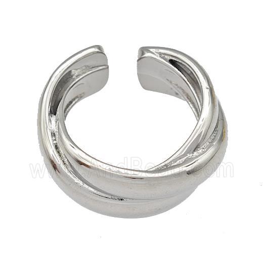 Copper Rings Platinum Plated