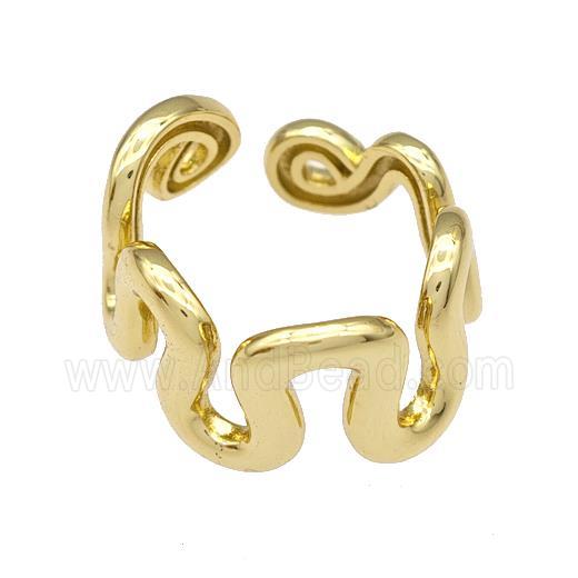 Copper Rings Gold Plated