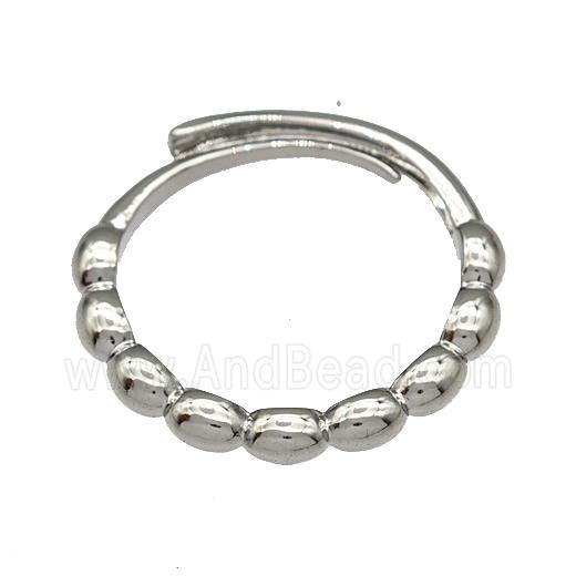 Copper Rings Adjustable Platinum Plated
