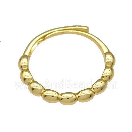 Copper Rings Adjustable Gold Plated