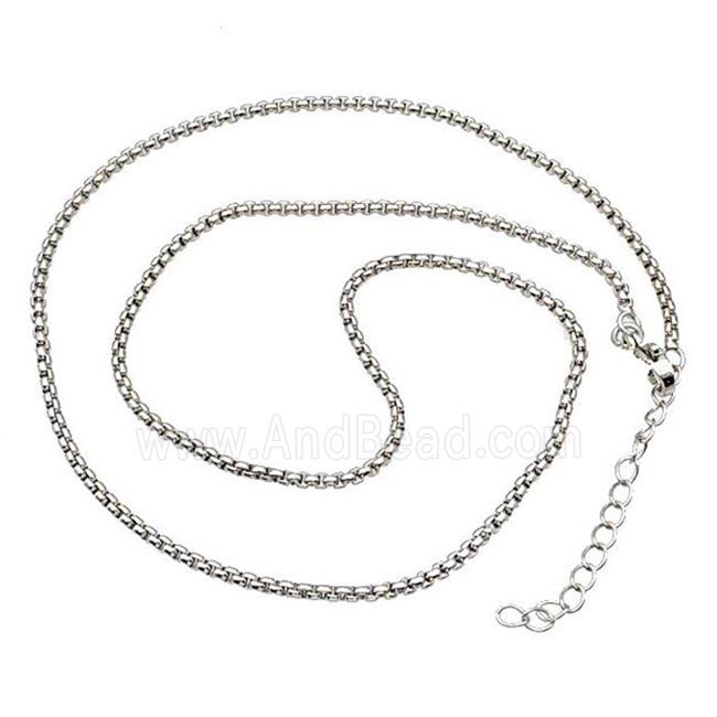 Copper Necklace Chain Platinum Plated