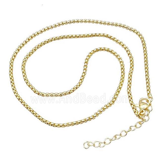 Copper Necklace Chain Gold Plated