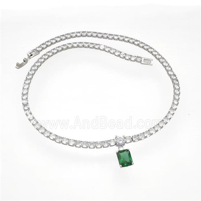 Copper Bracelets Pave Zircon Platinum Plated