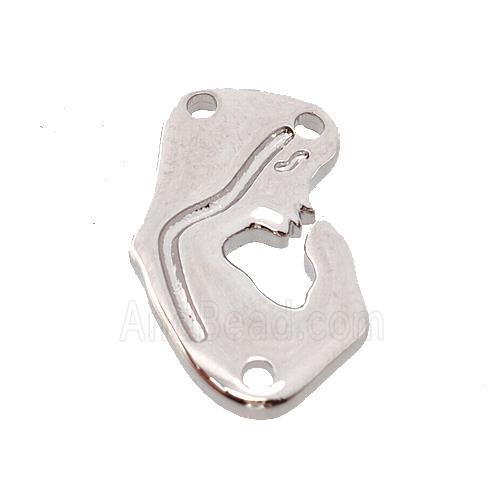 Virgin Mary Charms Copper Pendant Prayer 2loops Platinum Plated