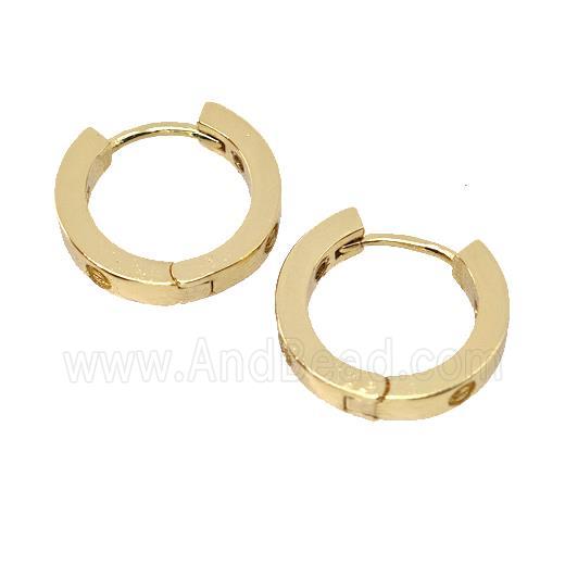 Copper Hoop Earrings Gold Plated