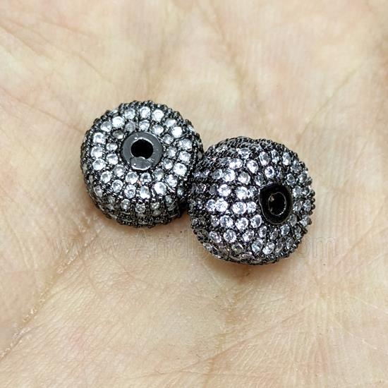 Copper Heishi Spacer Beads Micro Zirconia Black Plated