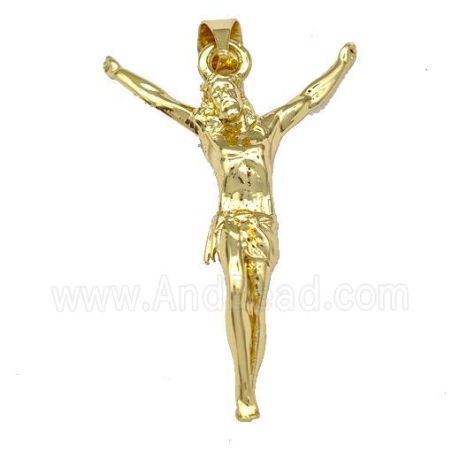 Jesus Charms Copper Pendant Gold Plated