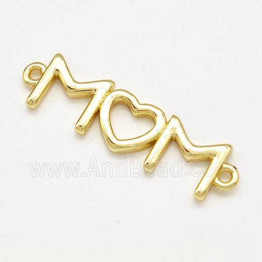 MOM Charms Copper Connector Gold Plated
