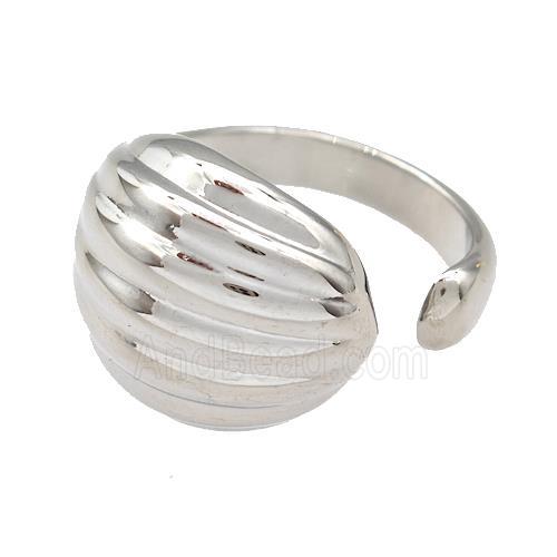 Copper Rings Platinum Plated