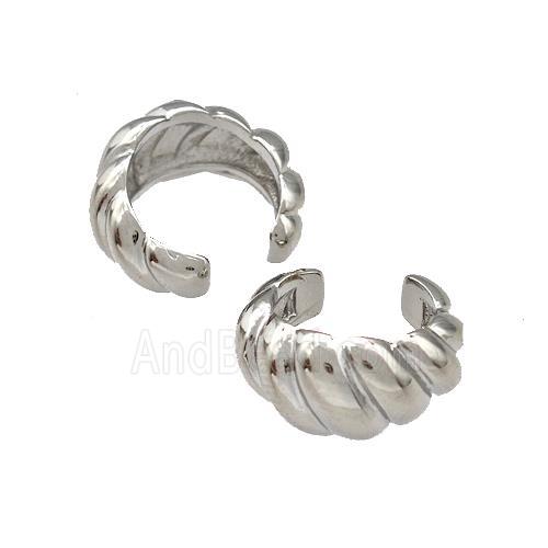 Copper Rings Spiral Platinum Plated