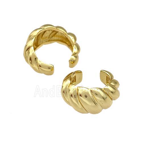 Copper Rings Spiral Gold Plated