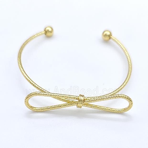 Copper Bow Bangle Gold Plated