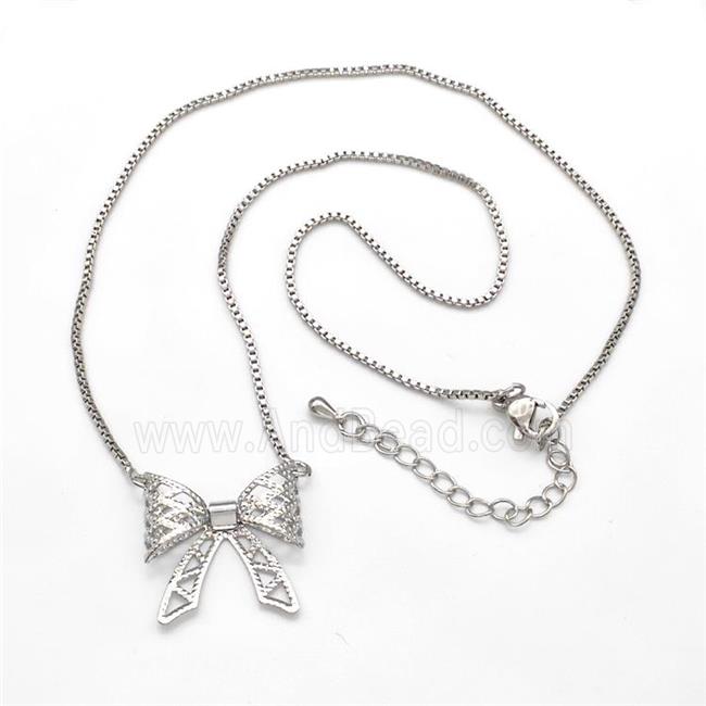 Copper Butterfly Necklaces Hollow Platinum Plated