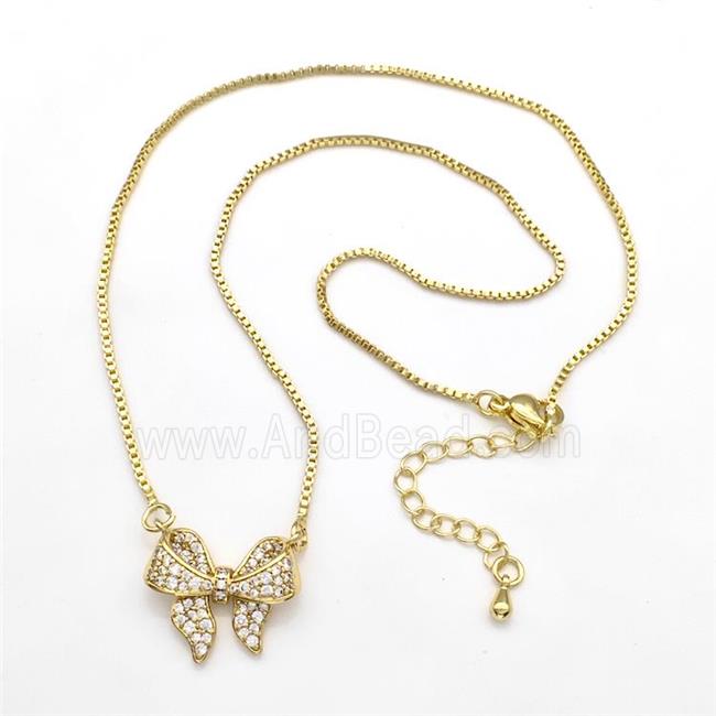 Copper Butterfly Necklaces Pave Zirconia Gold Plated