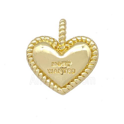 Copper Heart Pendant Gold Plated