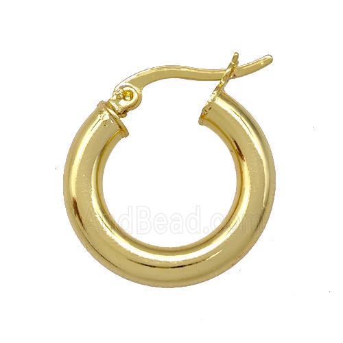 Copper Latchback Earrings Hollow Gold Plated