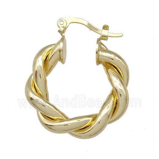 Copper Latchback Earrings Gold Plated