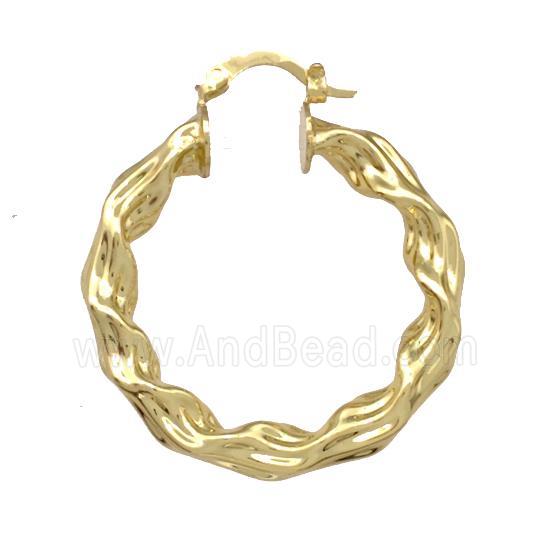 Copper Latchback Earrings Gold Plated
