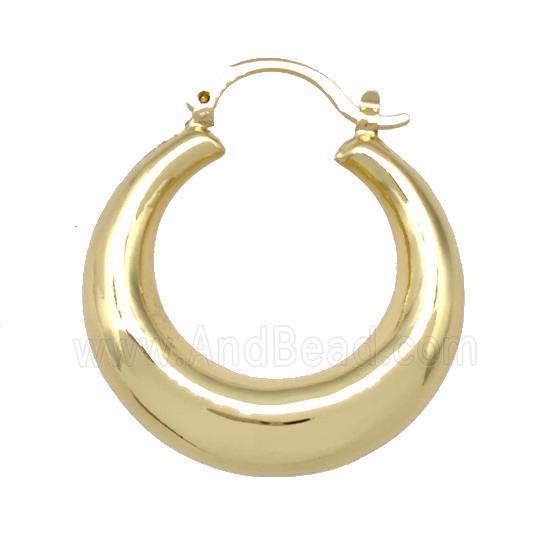 Copper Latchback Earrings Hollow Gold Plated
