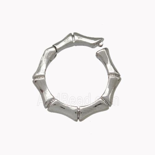 Copper Clasp Bamboo Platinum Plated