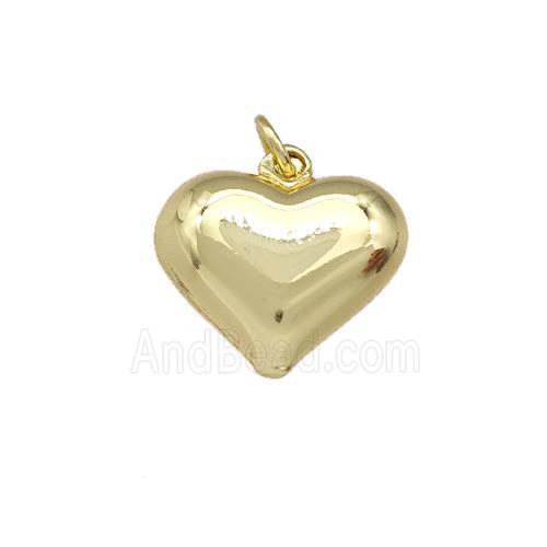 Copper Heart Pendant Hollow Gold Plated