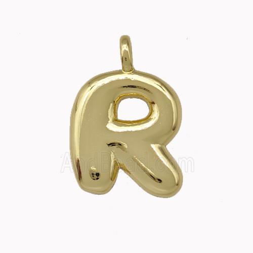 Copper Letter-R Pendant Gold Plated
