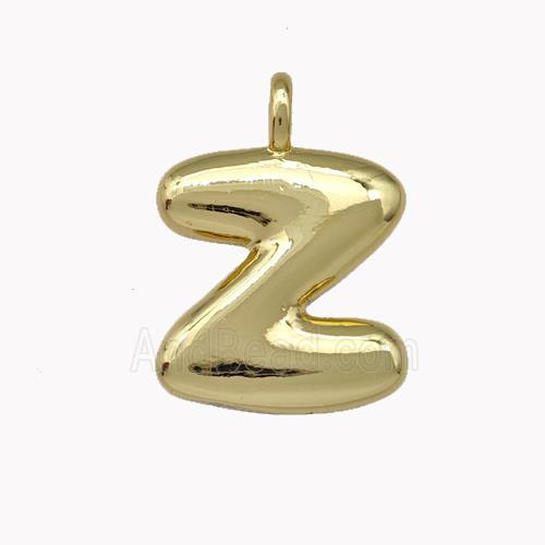 Copper Letter-Z Pendant Gold Plated