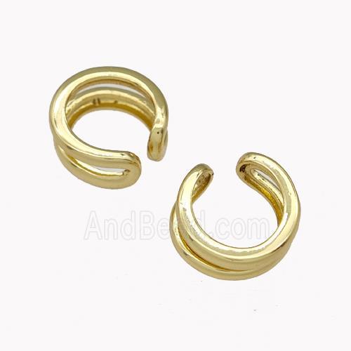 Copper Clip Earrings Gold Plated