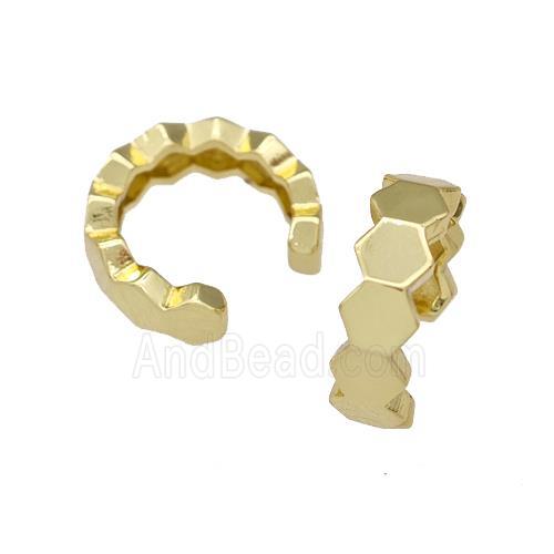 Copper Clip Earrings Gold Plated