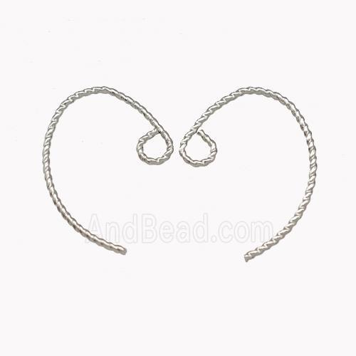 Copper Hook Earrings Platinum Plated