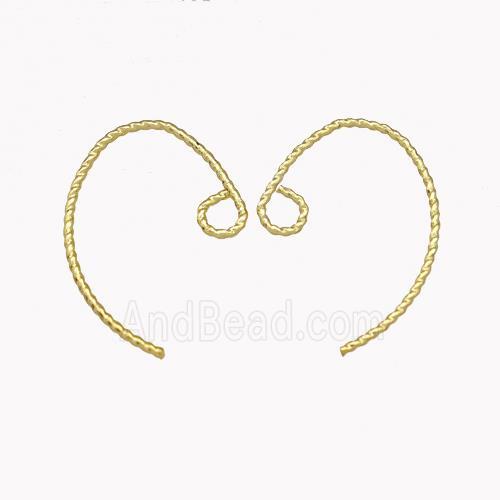 Copper Hook Earrings Gold Plated
