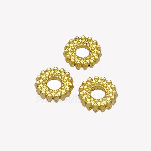 Copper Heishi Spacer Beads Large Hole Gold Plated