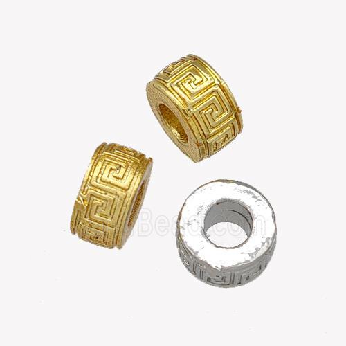 Copper Rondelle Beads Reander Large Hole Mixed